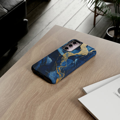 "Azure Elegance Marble" -Tough Samsung Cases